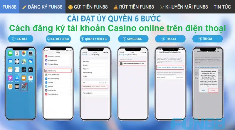 Cách đăng ký tài khoản Casino online trên điện thoại